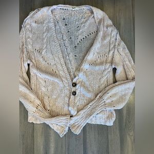Light pink cardigan sweater